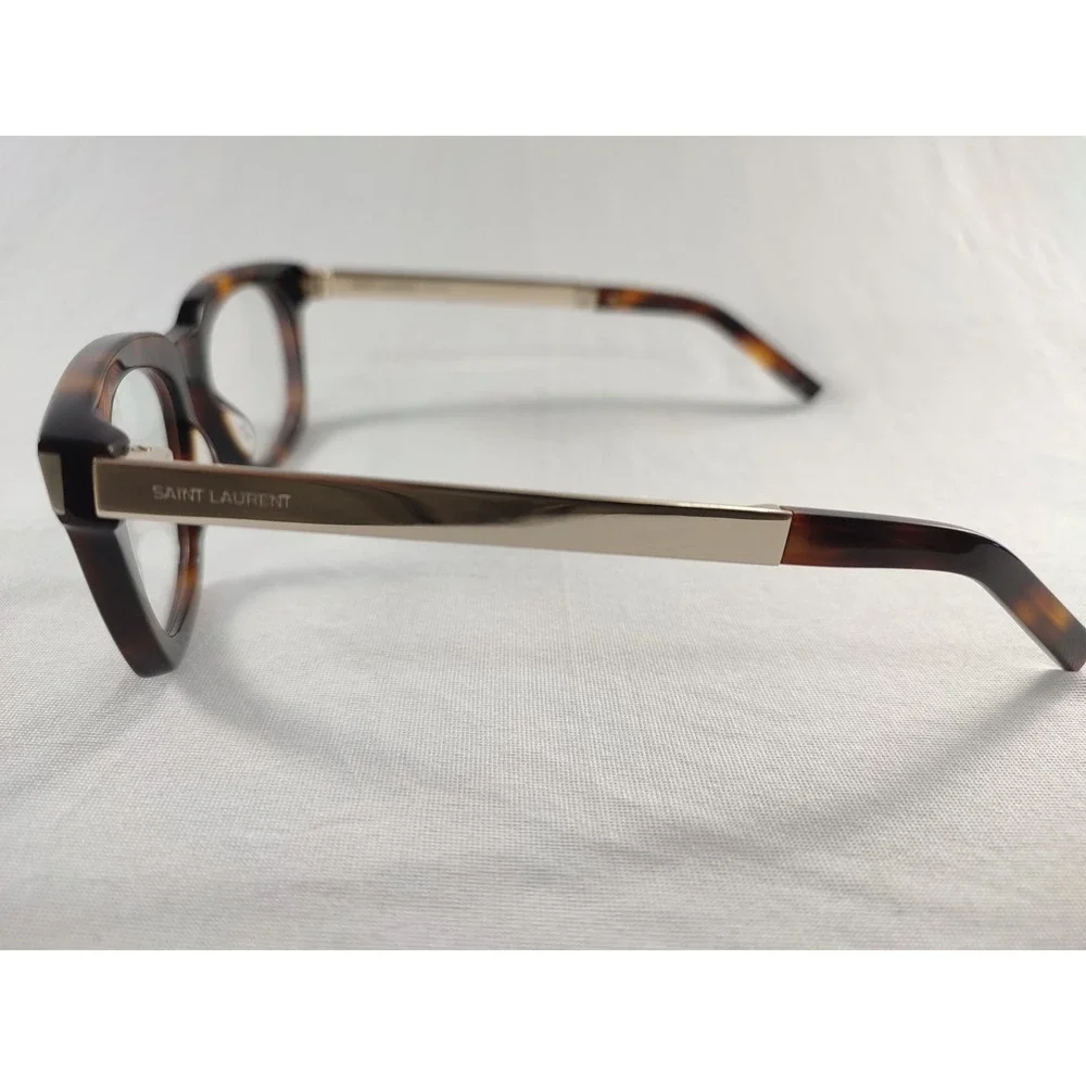 Saint Laurent SL 583 002 Havana Silver Eyeglasses Frames 53-20-145 Italy... - Picture 3 of 13